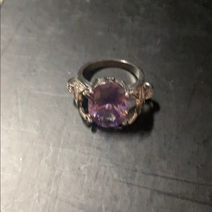 Faux amethyst party Ring